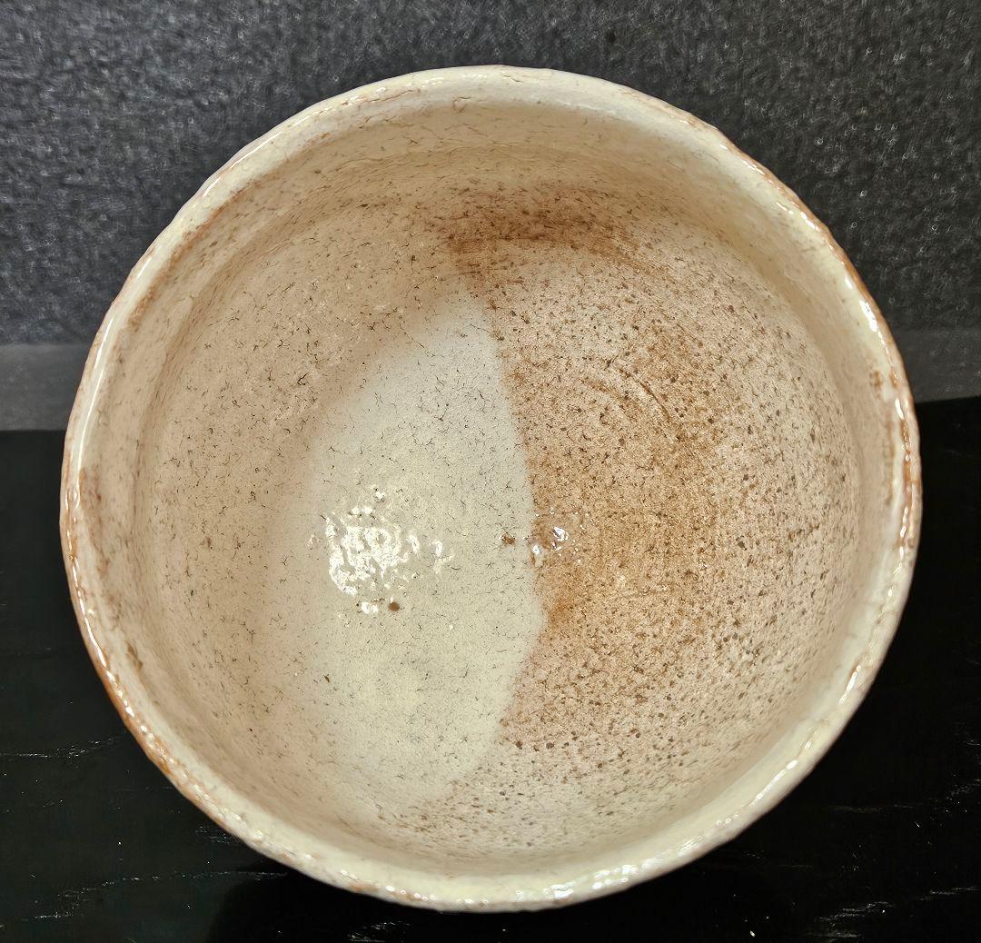 萩焼　陶勝庵　永久勝斎 造　萩焼　雨漏り手　茶碗　共箱　共布　栞附属　茶道具