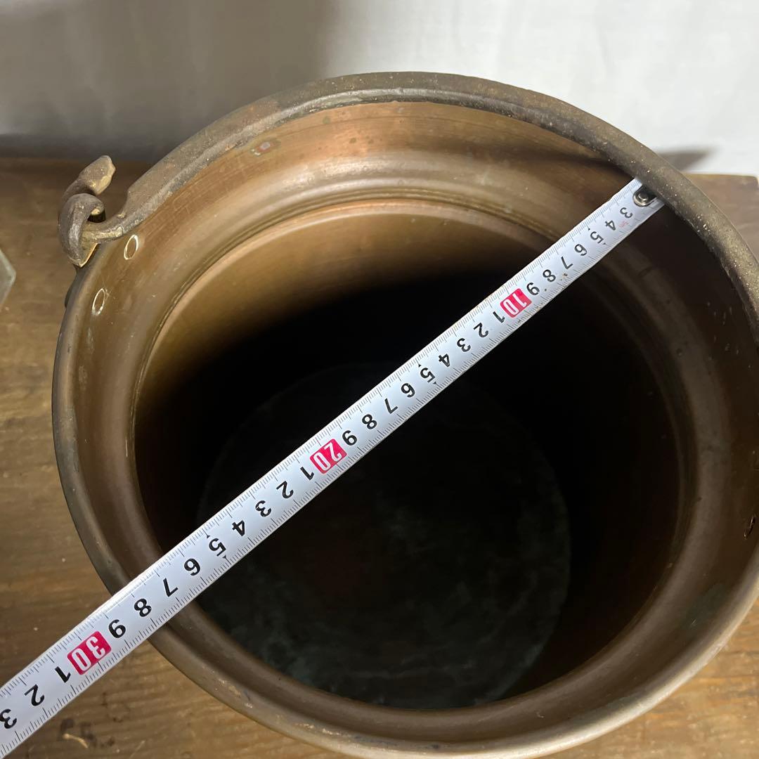 古家具アンティーク品◾️肉厚 銅製 バケツ 鉢カバー 雑貨 小物