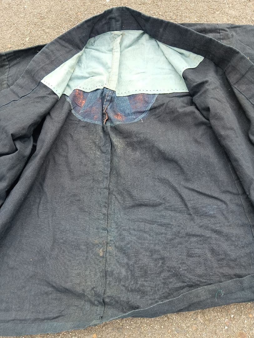 戦前 法被 印半纏 藍色 大日本人造肥料株式会社 古布　藍染　木綿