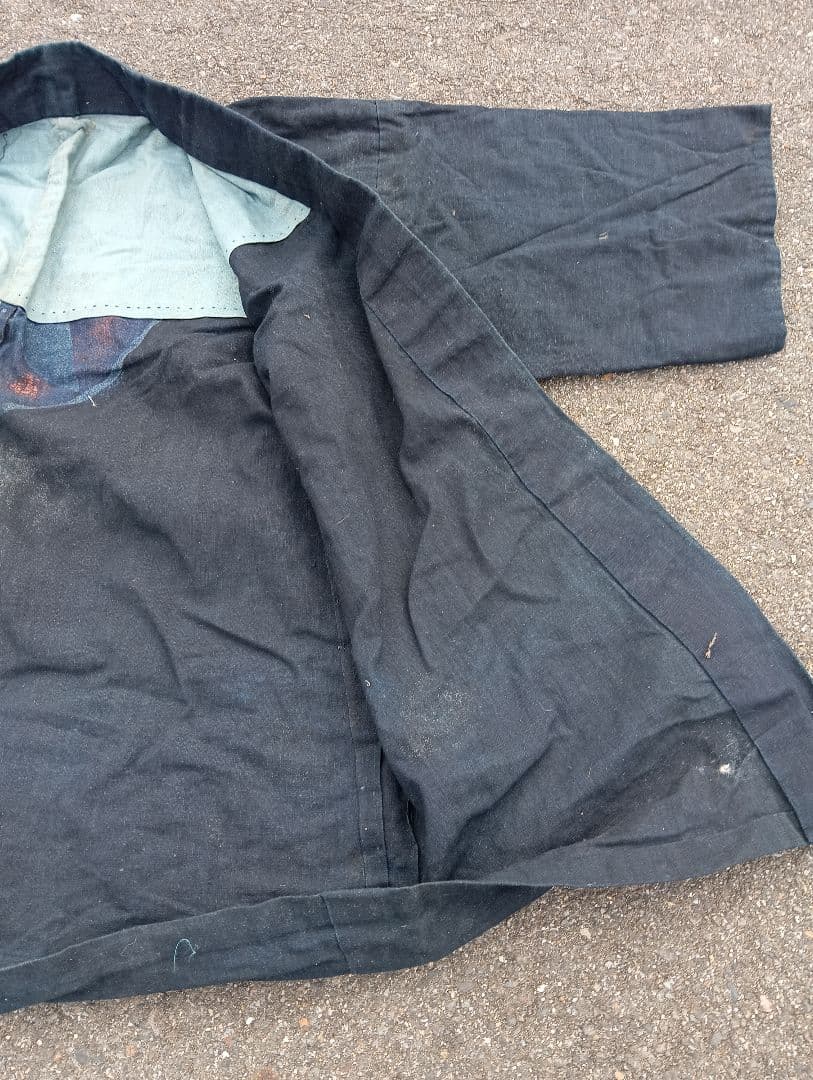 戦前 法被 印半纏 藍色 大日本人造肥料株式会社 古布　藍染　木綿