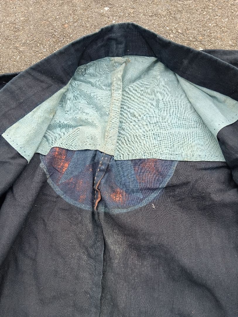 戦前 法被 印半纏 藍色 大日本人造肥料株式会社 古布　藍染　木綿