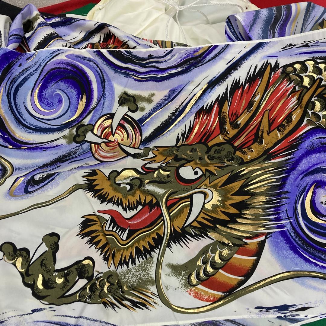 SKO113希少　山本寛斎デザインはねぼう　鯉のぼり吹き流し4m　　吹き流し4m