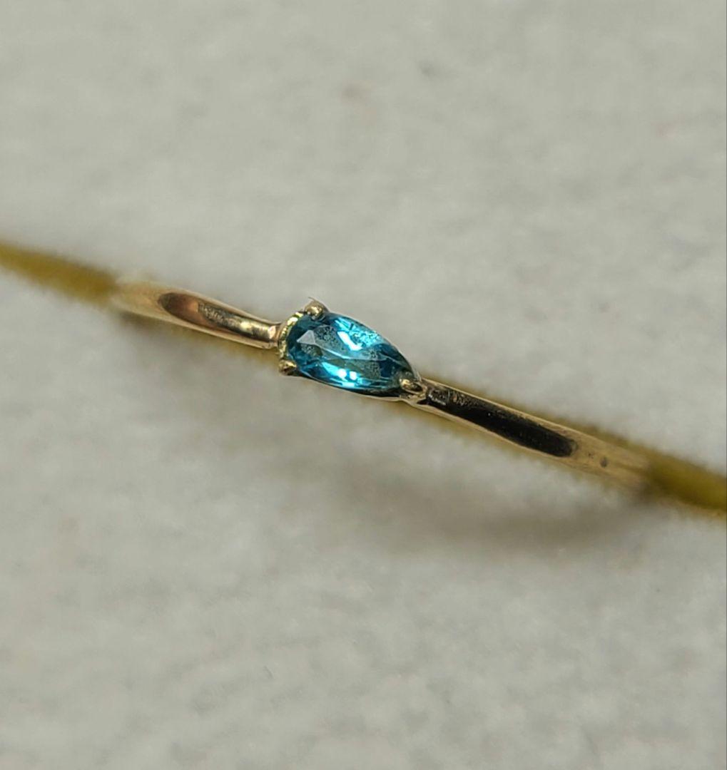 美しい沸き上がるブルーネオン★ブラジルバターリャパライバトルマリン18Kリング★