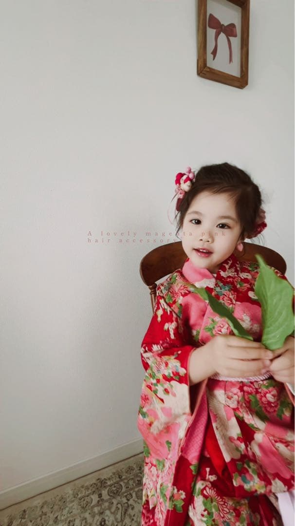 七五三　七五三髪飾り　ヘッドドレス　着物髪飾り　ピンク髪飾り　107