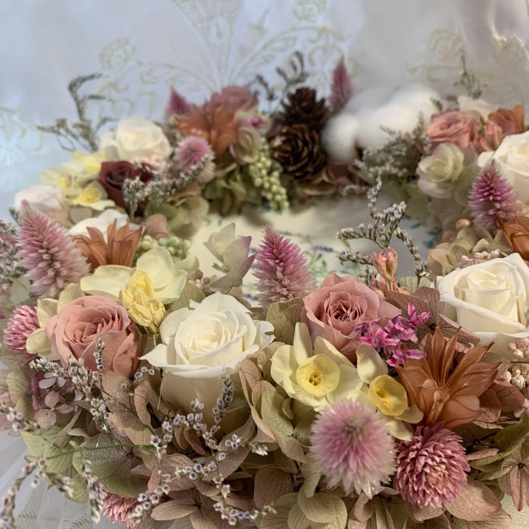 プリザ&ドライフラワーリース♡ウィンターガーデン