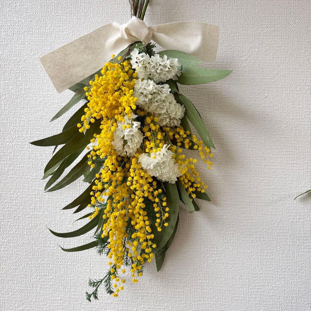 ＊Natural＊ミモザのスワッグ♡ドライフラワースワッグ