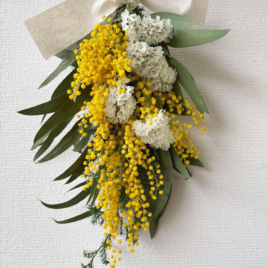 ＊Natural＊ミモザのスワッグ♡ドライフラワースワッグ