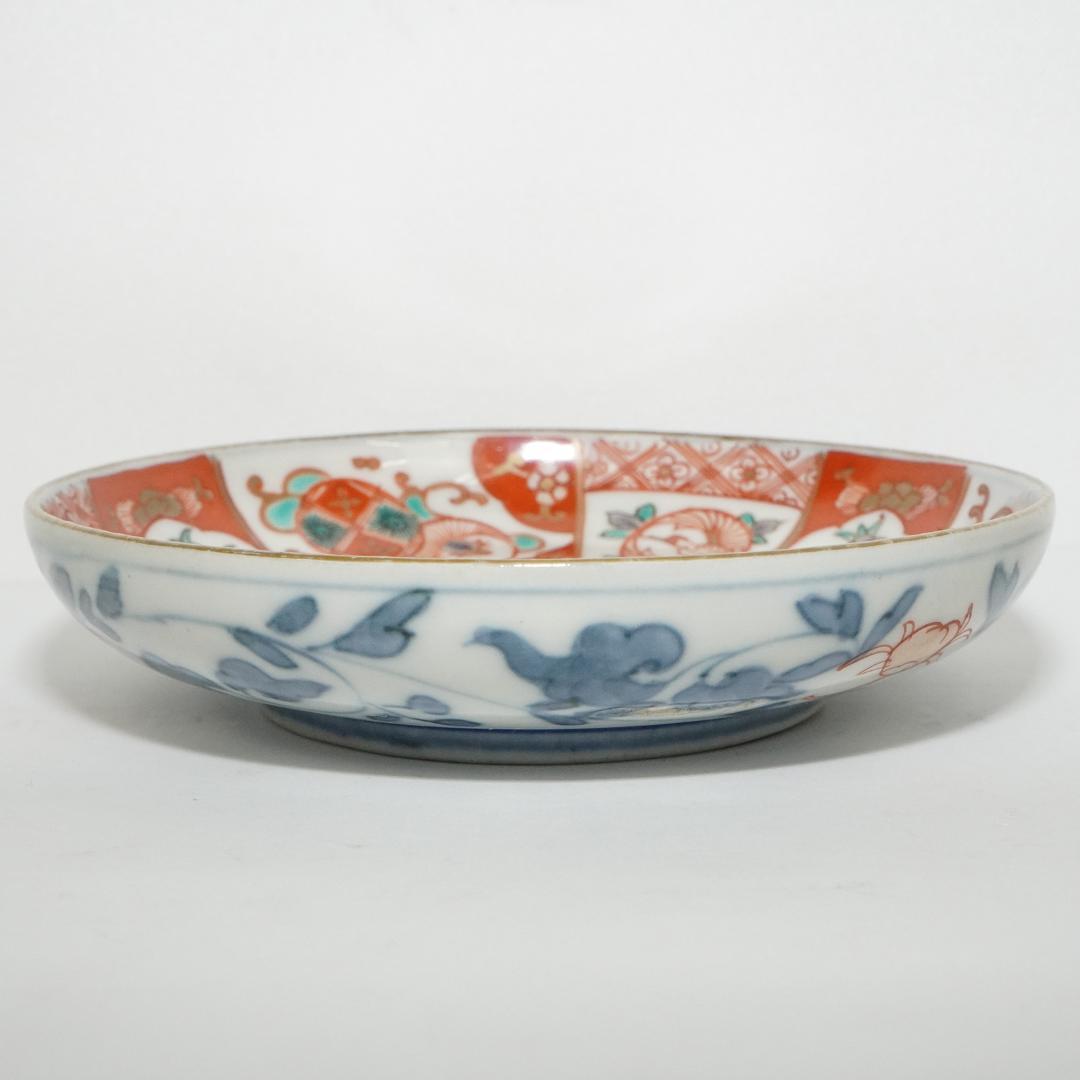 富貴長春　古伊万里　染付 金彩 5客 貘 麒麟 小皿 直径12㎝