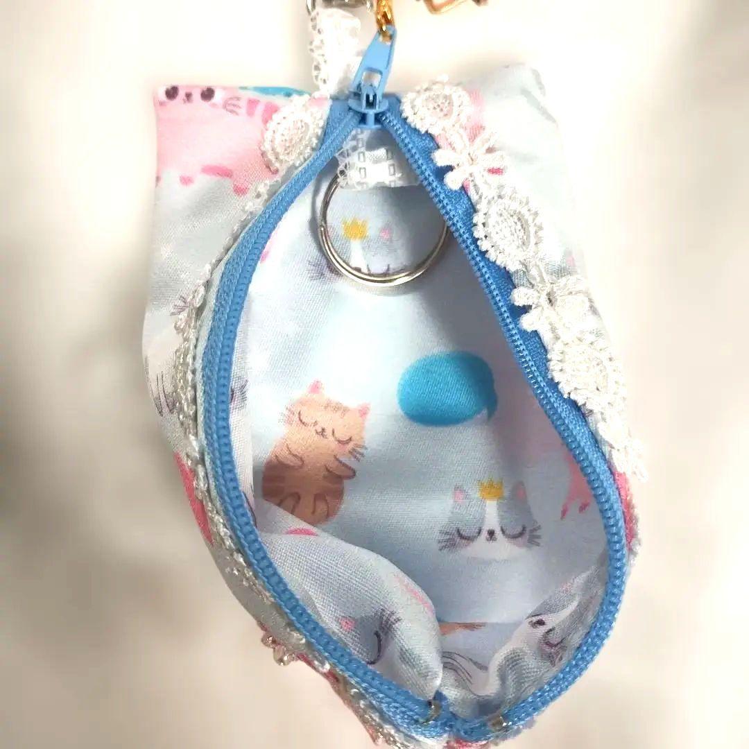 ポケットティッシュケース＆小物ミニポーチ 猫柄