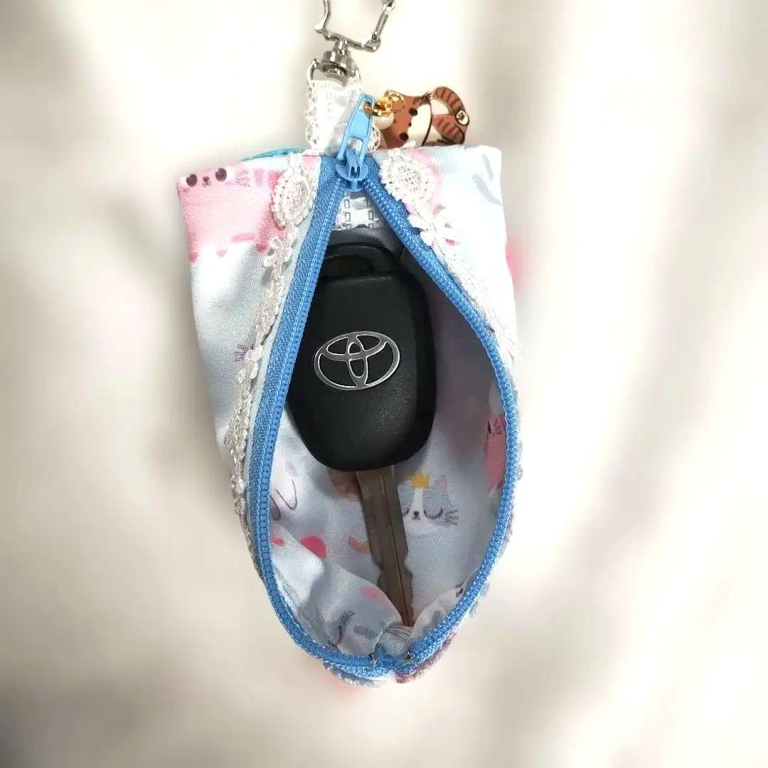 ポケットティッシュケース＆小物ミニポーチ 猫柄