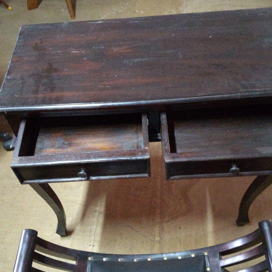 猫足机椅子セット