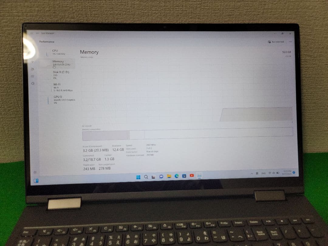 Lenovo 2-in-1 ノートPC 15インチ グレー