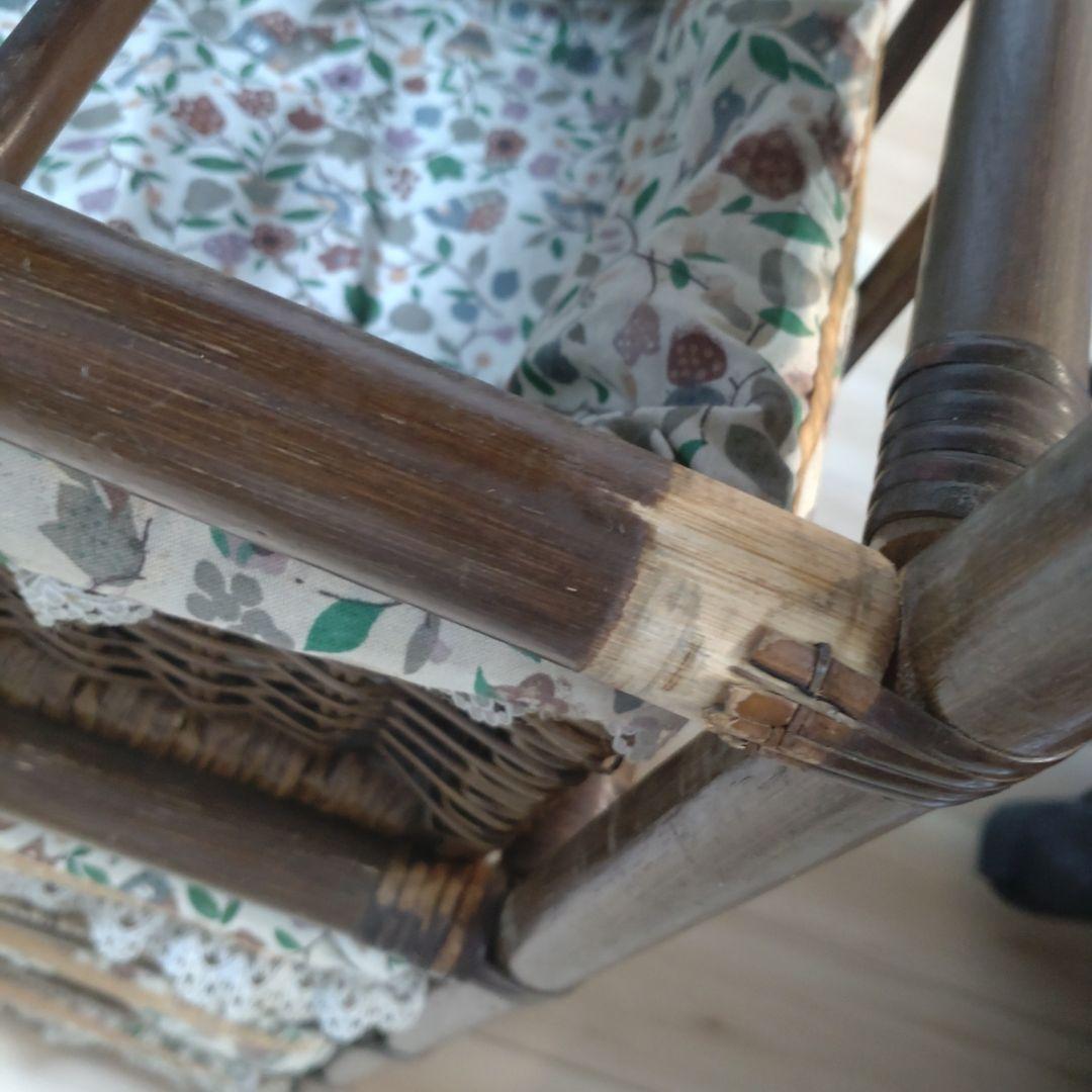 【送料込み】ラタン　5段チェスト キャビネット タンス ダークブラウン