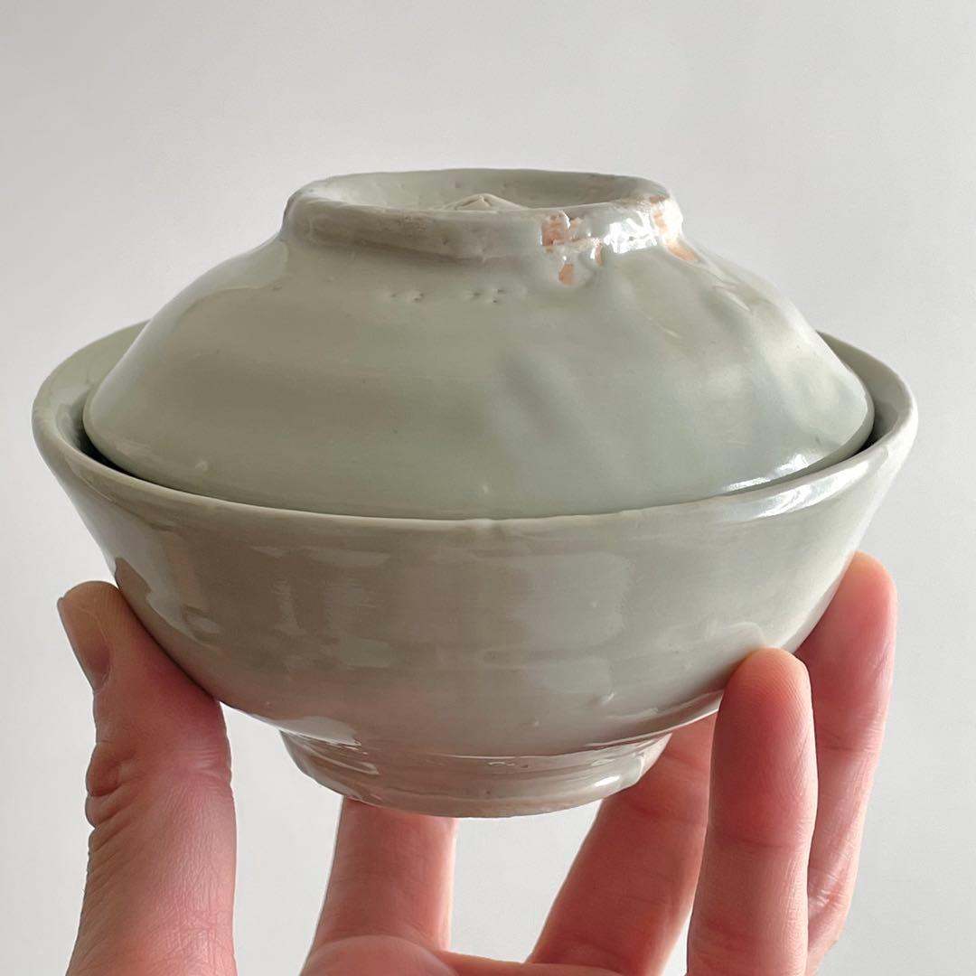 森岡成好 白磁 無垢碗 蓋付き碗 飯碗 茶碗 人気作家 検）李朝 民藝