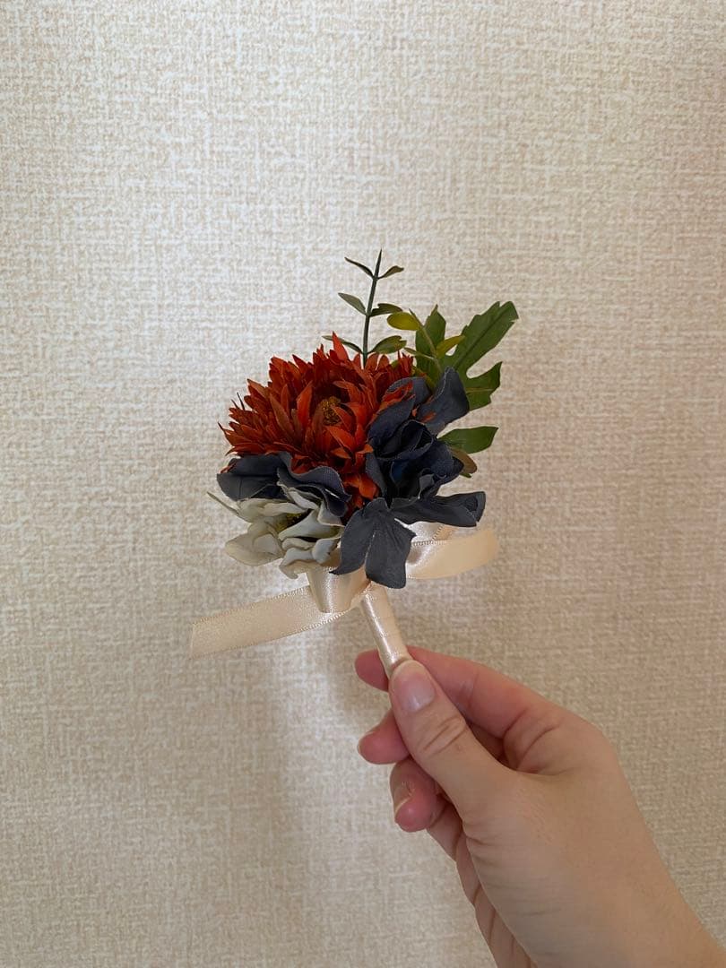 造花　ウェディング　ブーケ　ウエディング　秋婚　冬婚　ブートニア