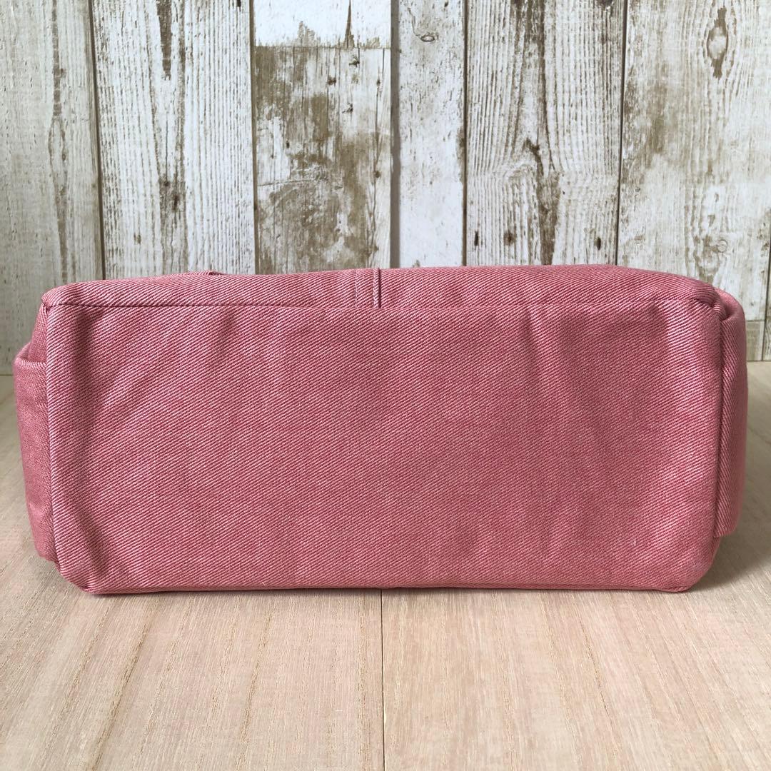 MIHØ　トートバッグ　入り口ファスナー　ショルダーベルト付き　ピンク