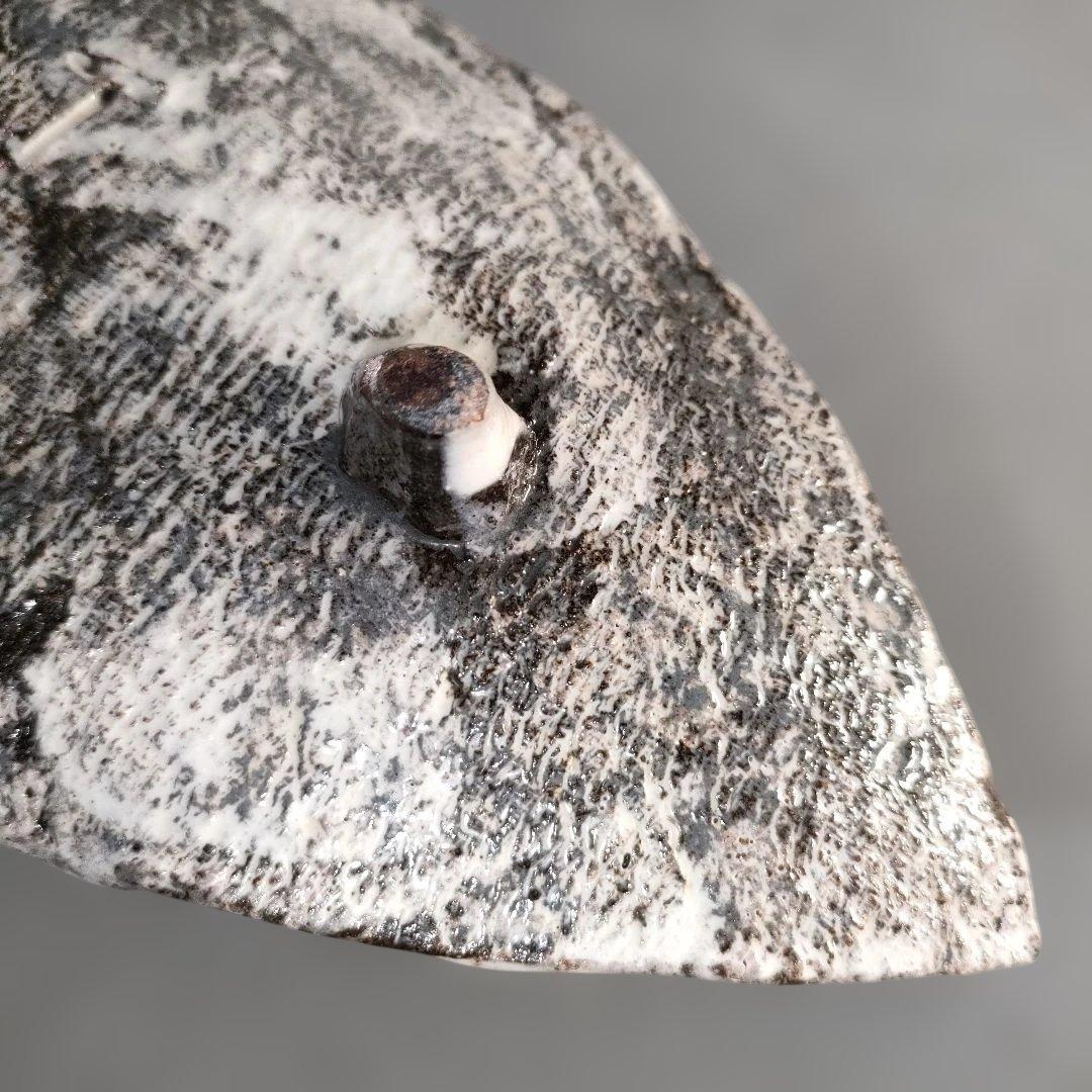 A1389-7/在銘/葉形足付銘々皿6客/向付/飾皿/盛皿/菓子皿/懐石道具/