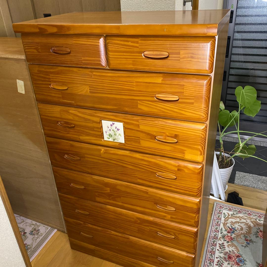 【たんす】カントリー調 木製 チェスト　日本製　引き出し　箪笥