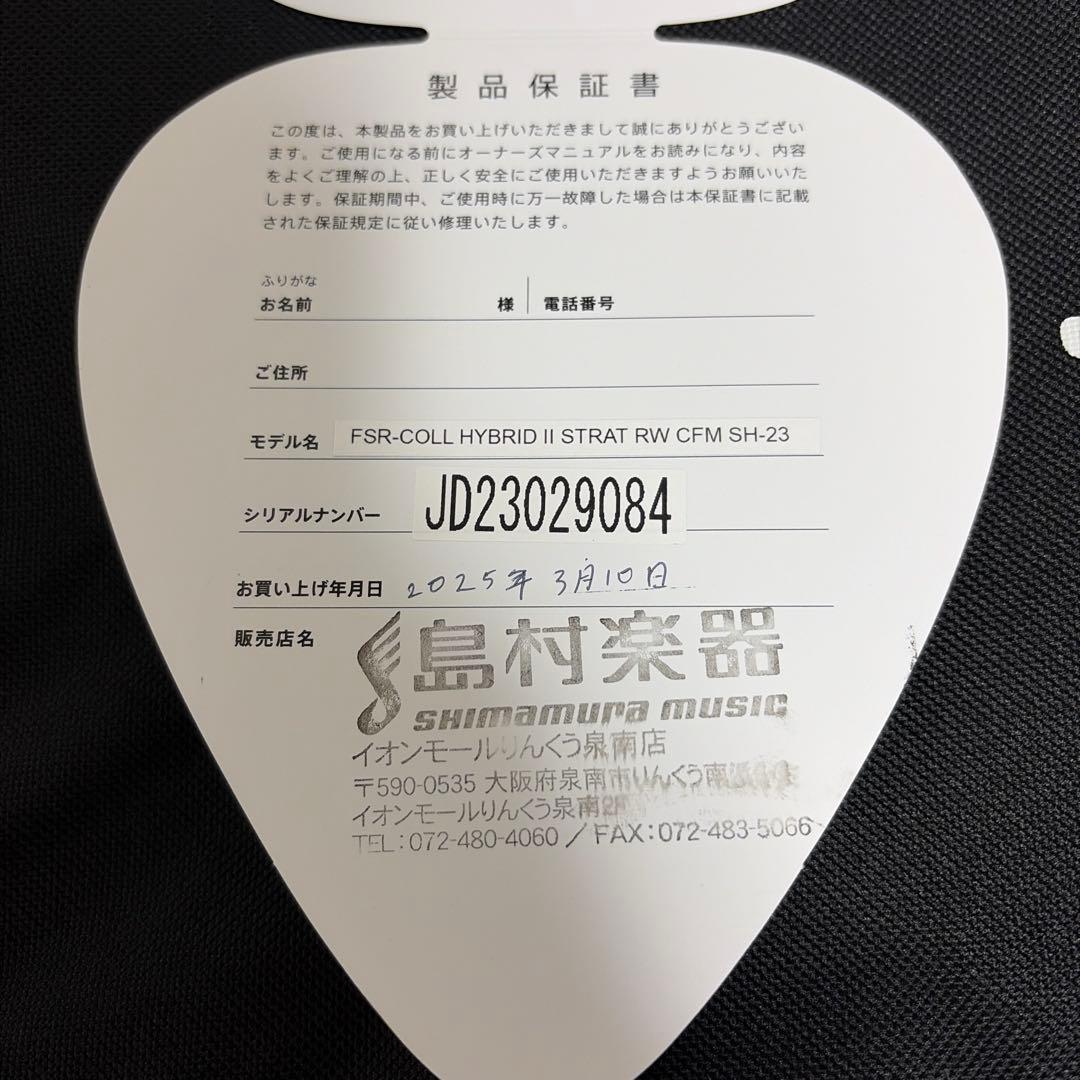 ギター Fender Hybrid II Stratocaster