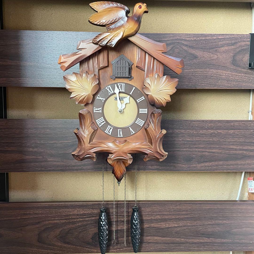 CITIZEN カッコウ時計 木製 ブラウン