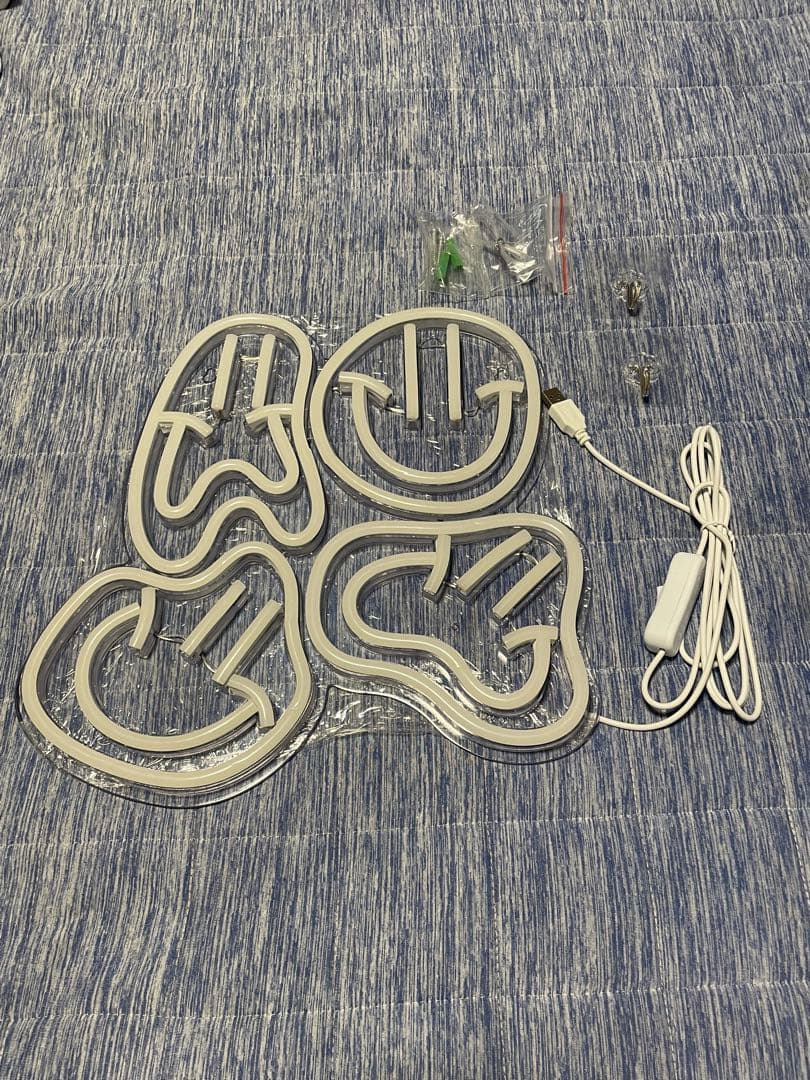 特大 LEDライト ネオンサイン 看板 スマイリーフェイス スマイル