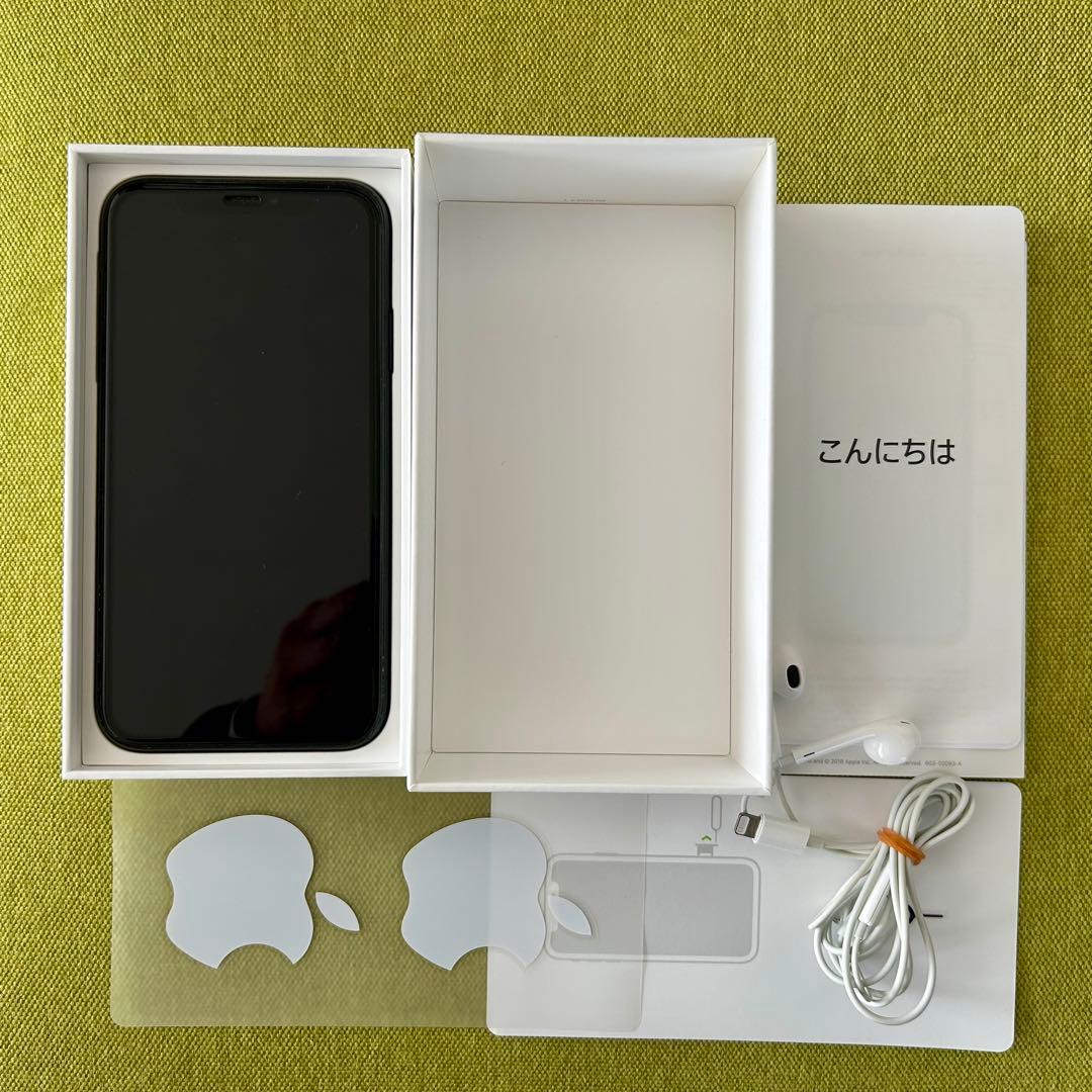 iPhone XR 64GB ブラック SIMフリー 動作確認済み 箱イヤホン付