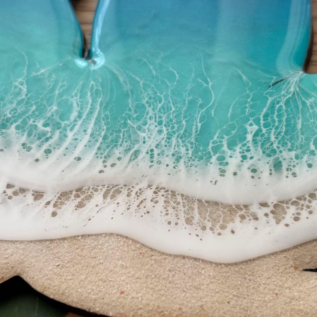 レジン　オーシャンアート　ねこ&いぬパネル　海アート　No.1155