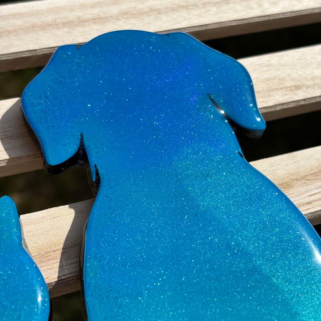 レジン　オーシャンアート　ねこ&いぬパネル　海アート　No.1155