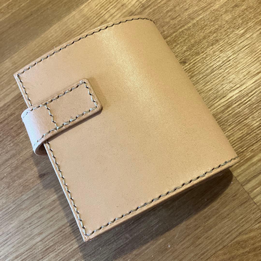 姫路レザー　ハンドメイド　二つ折財布