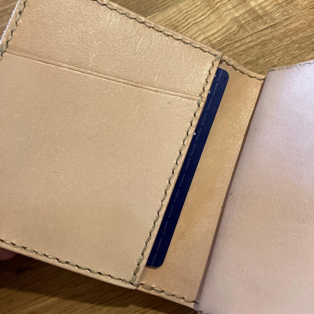 姫路レザー　ハンドメイド　二つ折財布
