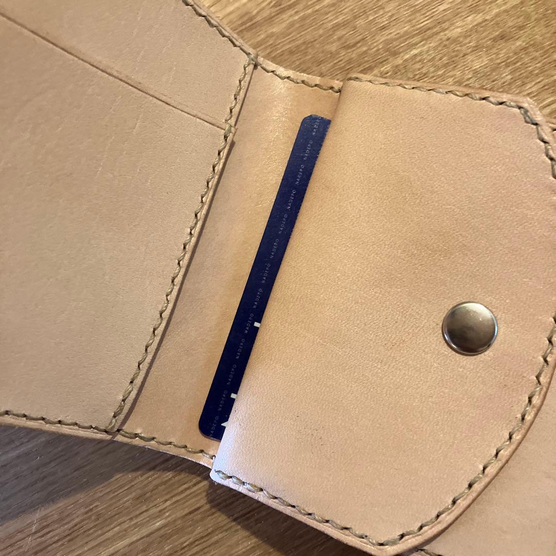 姫路レザー　ハンドメイド　二つ折財布