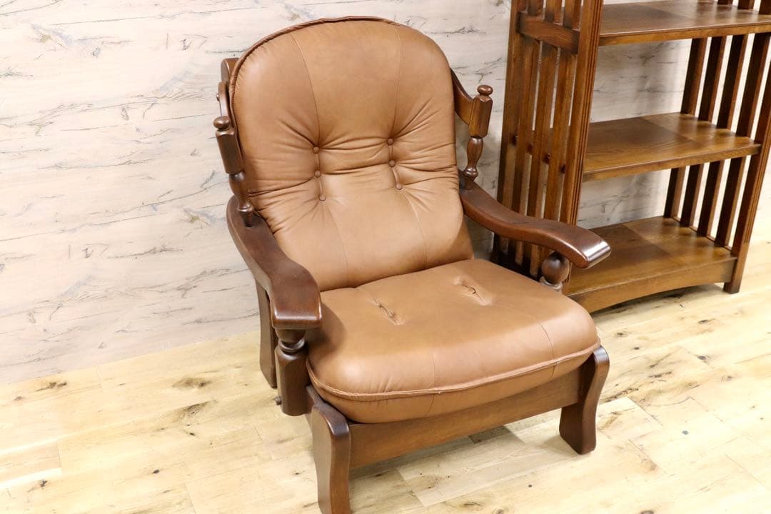 GMFN177○オランダ製 ダッチカントリー シングルソファ 1人掛けソファ 本