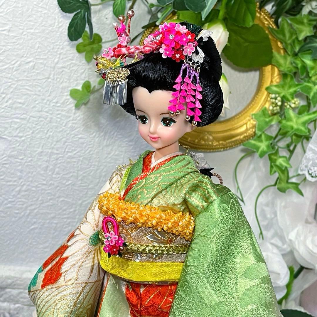 ユリーシア　日本髪風本体と 着物 セット　☆リユース　手芸　リカちゃん　ジェニー