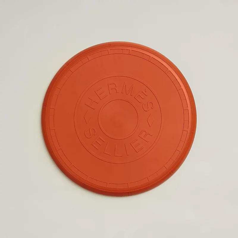 新品 HERMES エルメス フライングディスクウーフ オレンジフー フリスビー