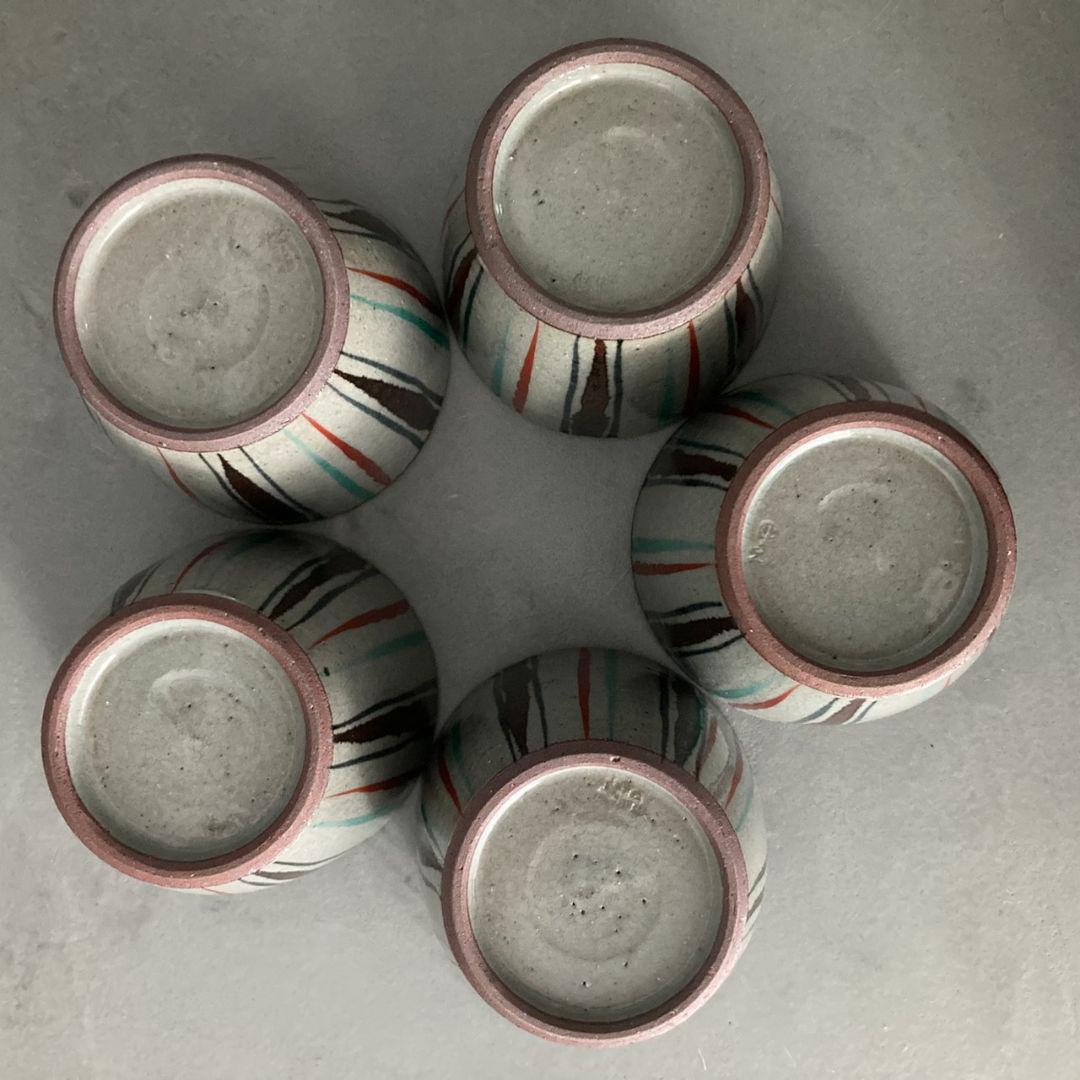 平安松斎 松齋 そば猪口 薬味皿セット 在銘 共箱