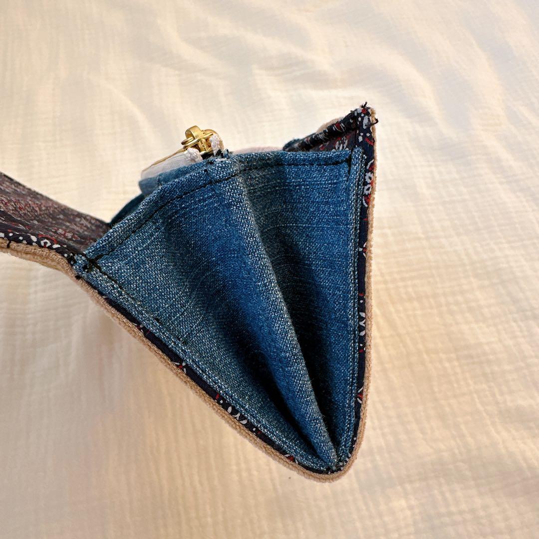 ハンドメイド　デニムリメイク長財布　2