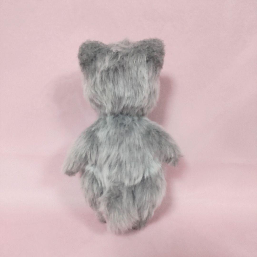 心穏やか❤️シルバーグレーねこさん/首にマフラー ❤ハンドメイド アートドール
