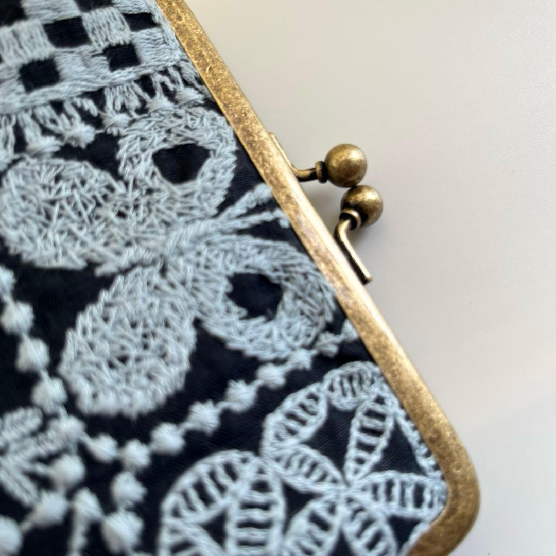 ハンドメイド　がま口親子財布　ミナペルホネン　forest tile