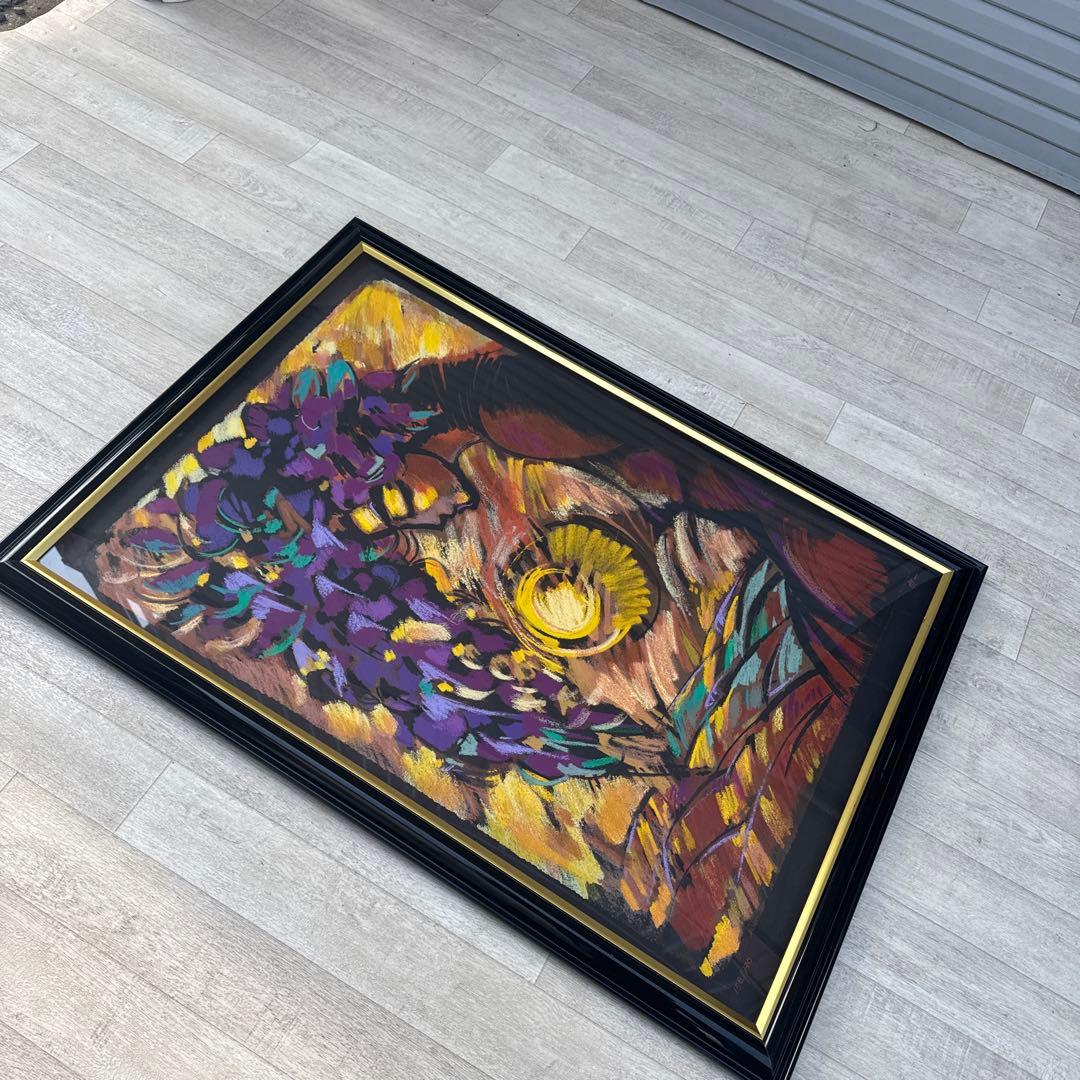 シルクスクリーン　ミクスドメディア　セリグラフ　全ての花　絵