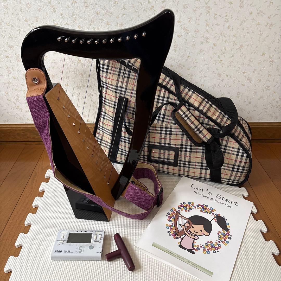 ベイビーハープ　12弦　ブラック
