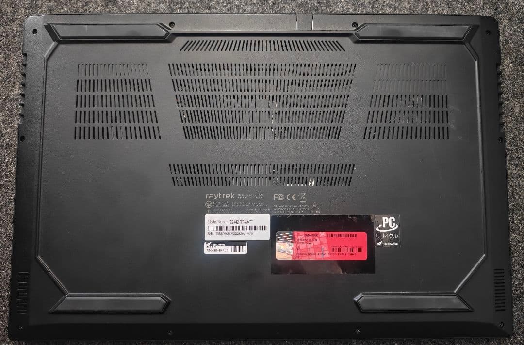 Windowsノート本体 Raytrek R7 i7 17.3\" RTX 3070Ti 32GB/1TB