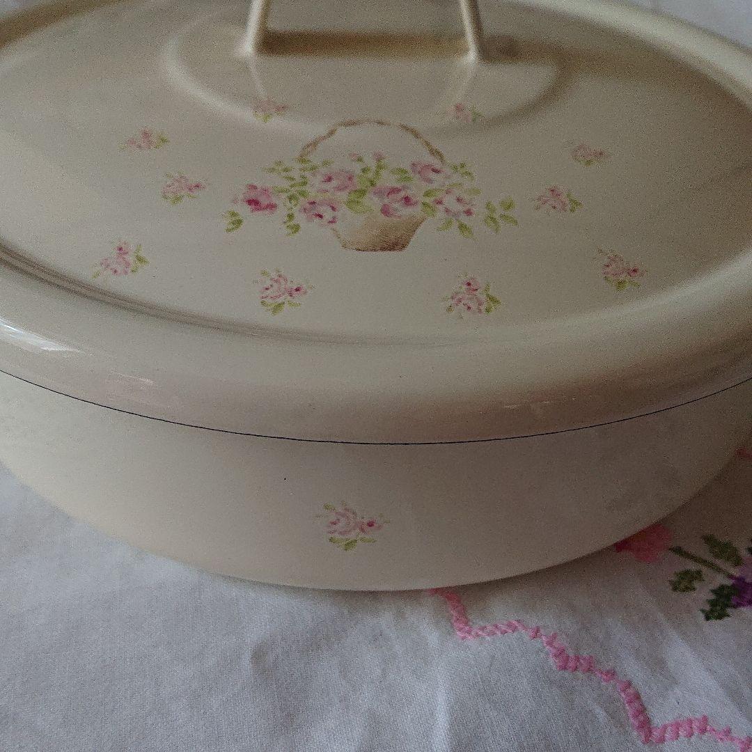 イマン*ローズバスケット♪スイーツケース♪ホウロウ♪レア