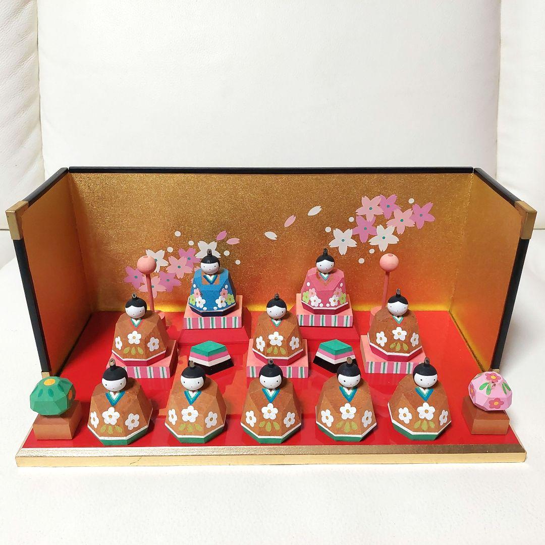 ◆南雲 伊予一刀彫 雛人形 三人官女 五人囃子 花の宴 お雛様