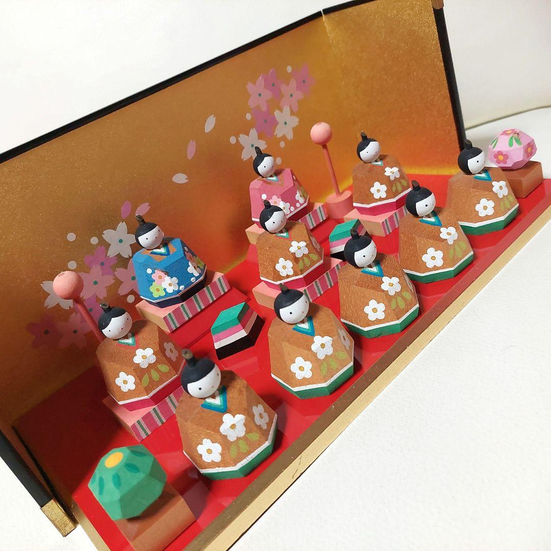 ◆南雲 伊予一刀彫 雛人形 三人官女 五人囃子 花の宴 お雛様