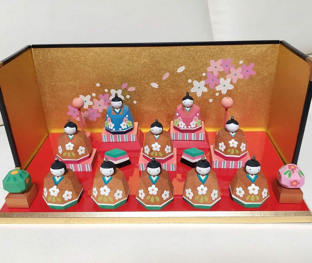 ◆南雲 伊予一刀彫 雛人形 三人官女 五人囃子 花の宴 お雛様