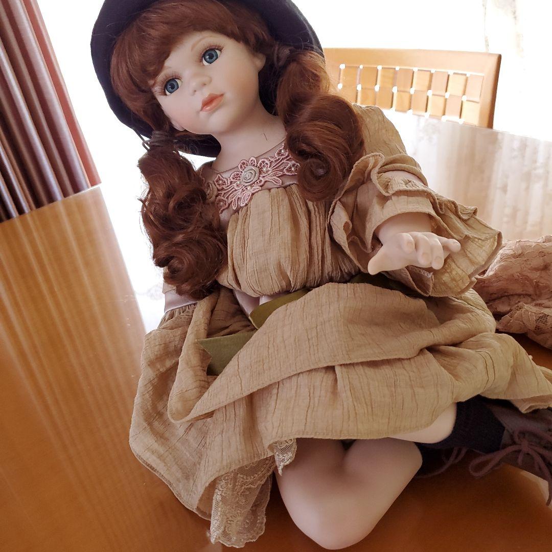 鈴木その子様が愛したドール★莊の正規の刻印 レアな 陶器の青い目 茶色の髪