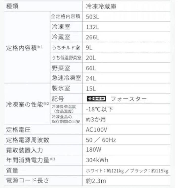 新品未開封❗アイリスオーヤマ　6ドア冷蔵庫　503L　北九州市福岡市限定