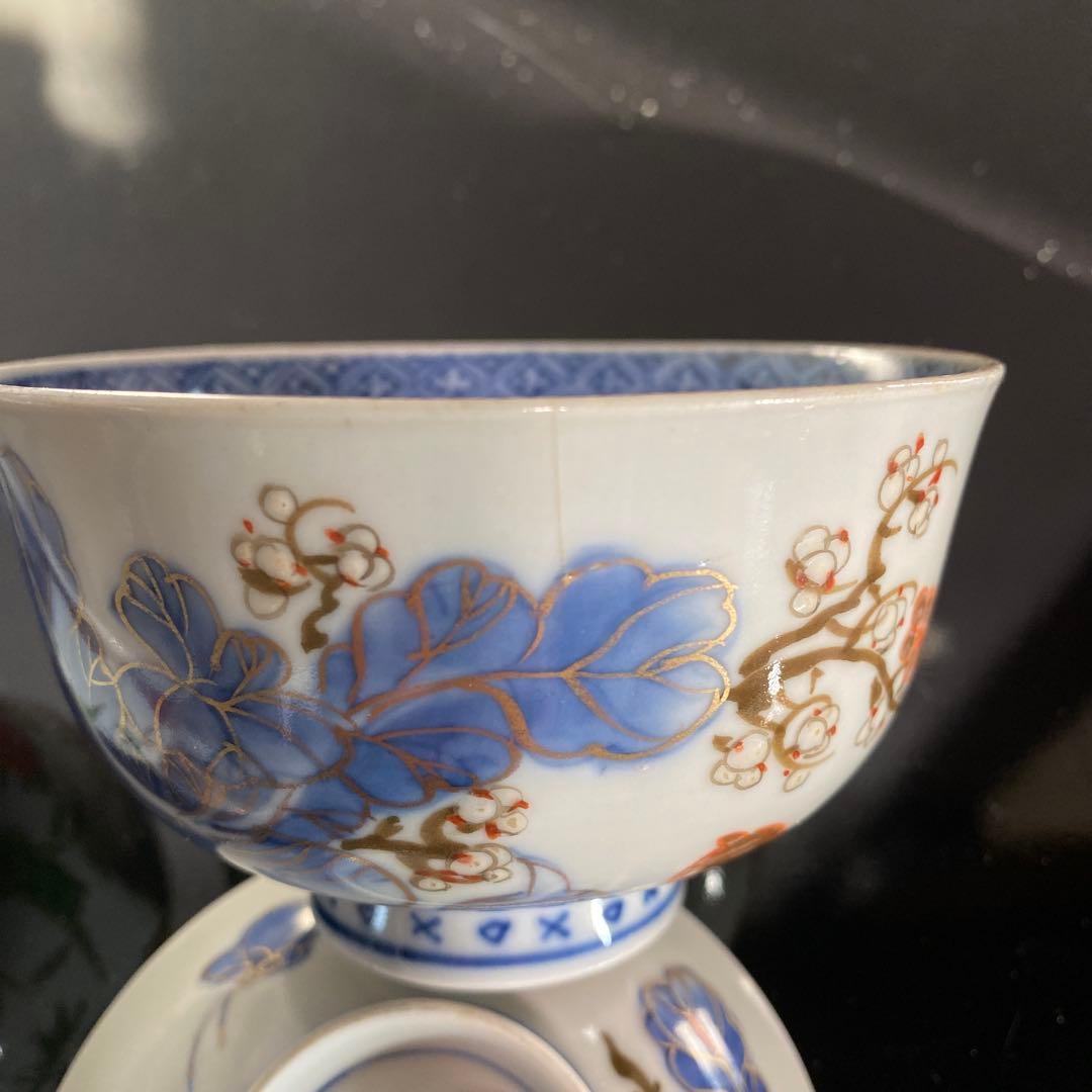 古伊万里（正月食器）蓋つき煮物椀 伝統的和風柄違いセット