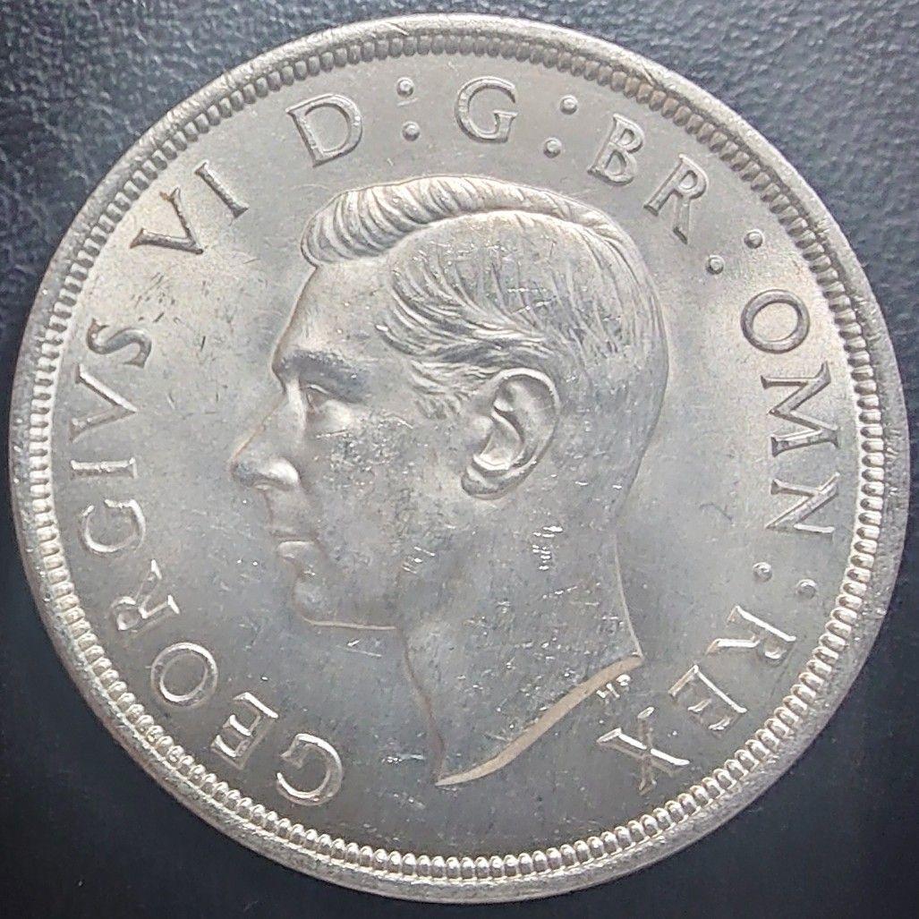 1937年 イギリス クラウン銀貨 ジョージ6世の戴冠式記念銀貨 IND IMP