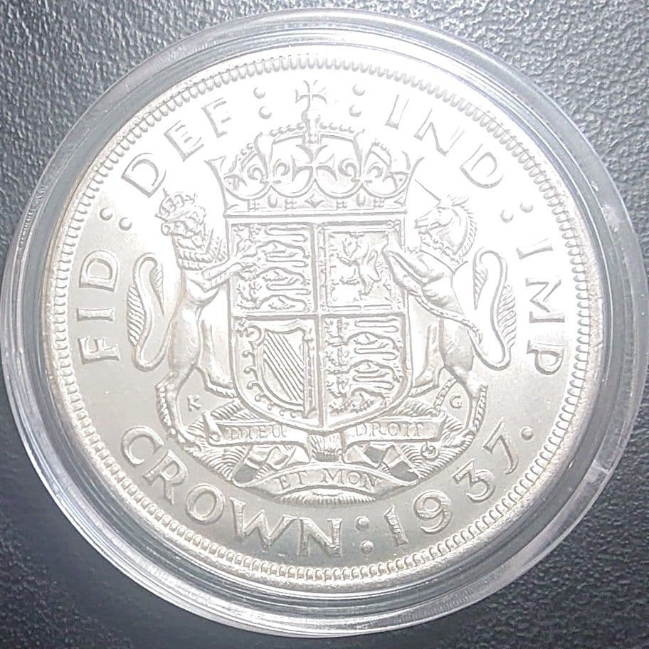 1937年 イギリス クラウン銀貨 ジョージ6世の戴冠式記念銀貨 IND IMP